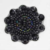 3x Round Black Patch with Strass 55 mm - ACCESSOIRES LEDUC BV