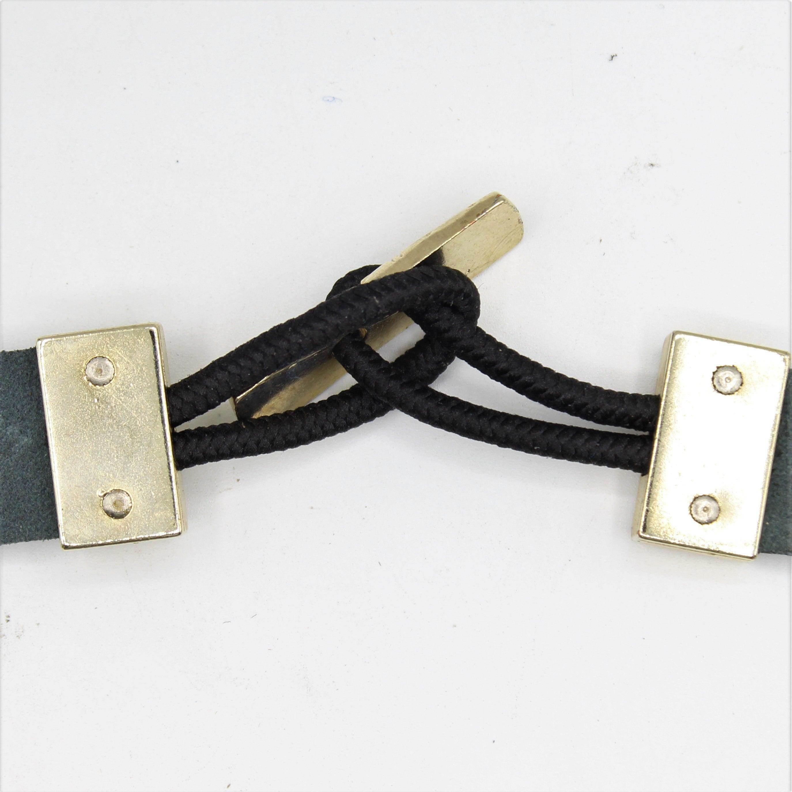 Leather and Gold Bag Buckle Fastener 13cm - ACCESSOIRES LEDUC BV