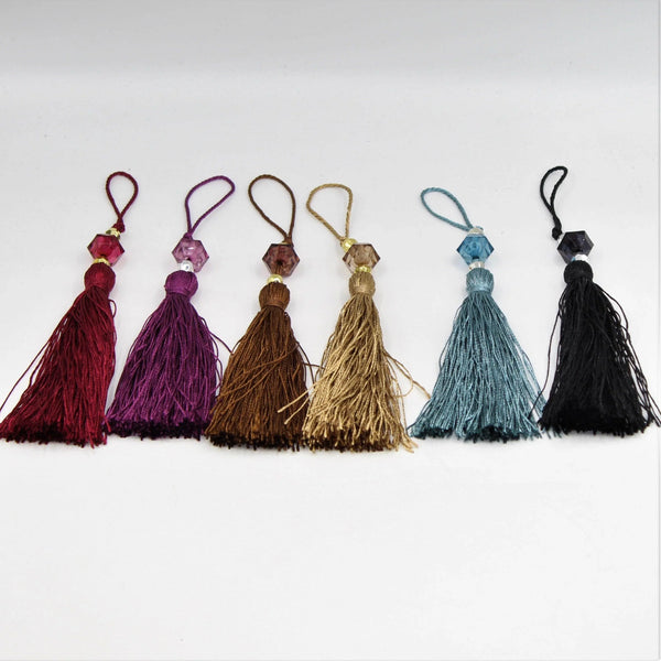 Different Colors of Tassel with Diamonds 17cm #FLO1015 - ACCESSOIRES LEDUC BV