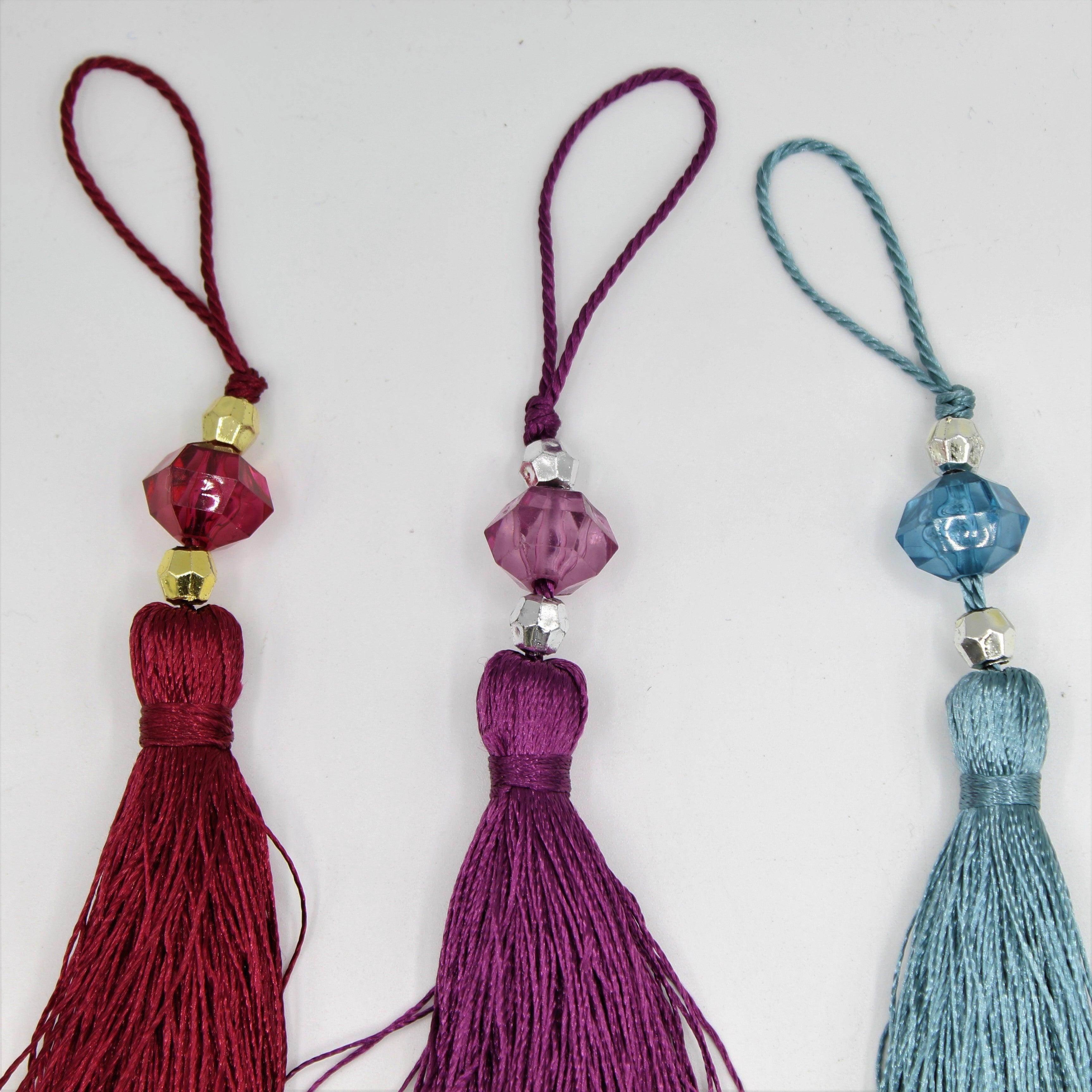 Different Colors of Tassel with Diamonds 17cm #FLO1015 - ACCESSOIRES LEDUC BV