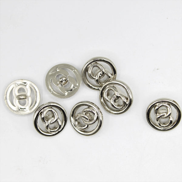 12mm Silver Shank Button with figure "8" - ACCESSOIRES LEDUC