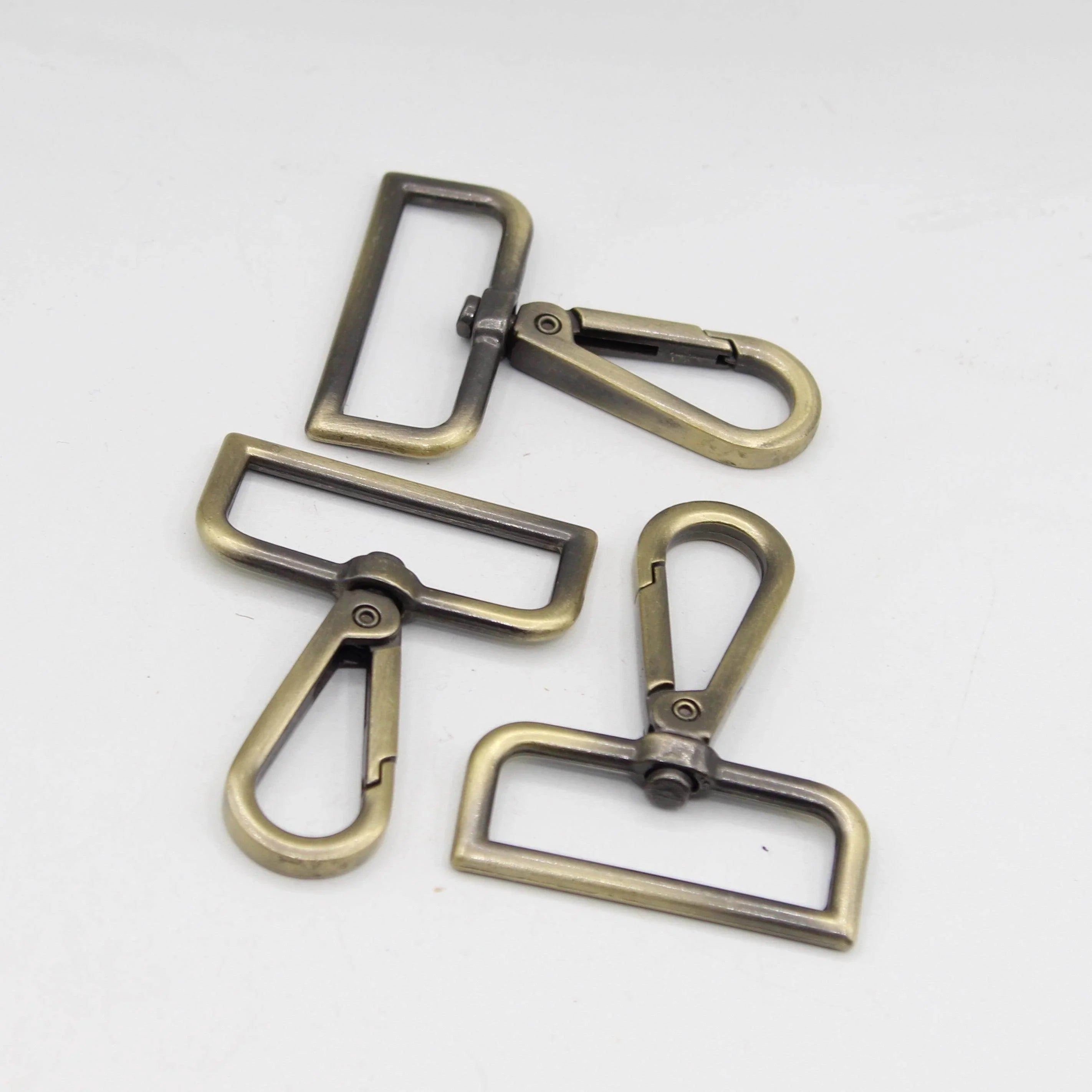 3 Buckles / Lobsters / D-Rings 30 / 40 or 50mm - Gold Silver Oldbrass Mat Black or Gunmetal - ACCESSOIRES LEDUC BV