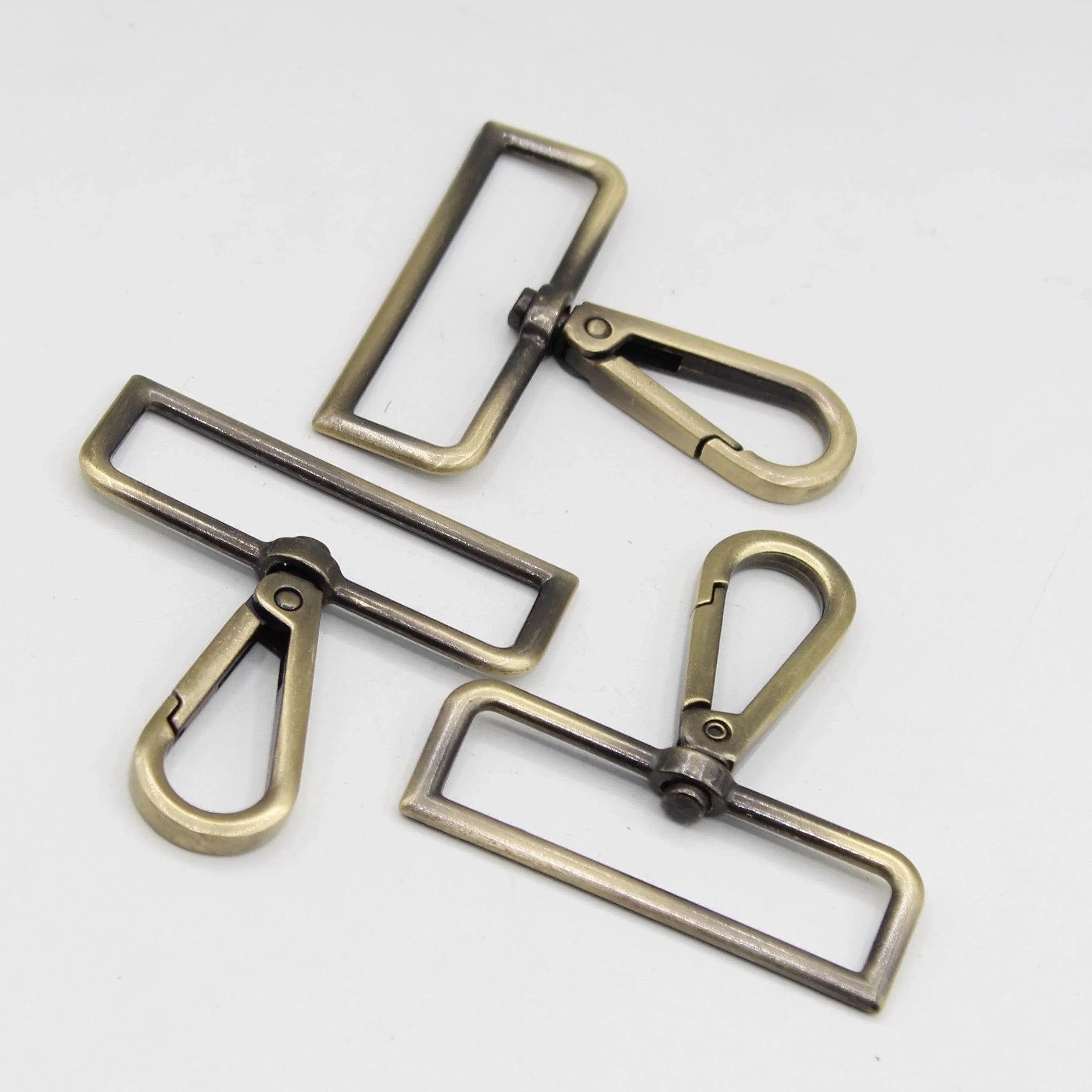 3 Buckles / Lobsters / D-Rings 30 / 40 or 50mm - Gold Silver Oldbrass Mat Black or Gunmetal - ACCESSOIRES LEDUC BV