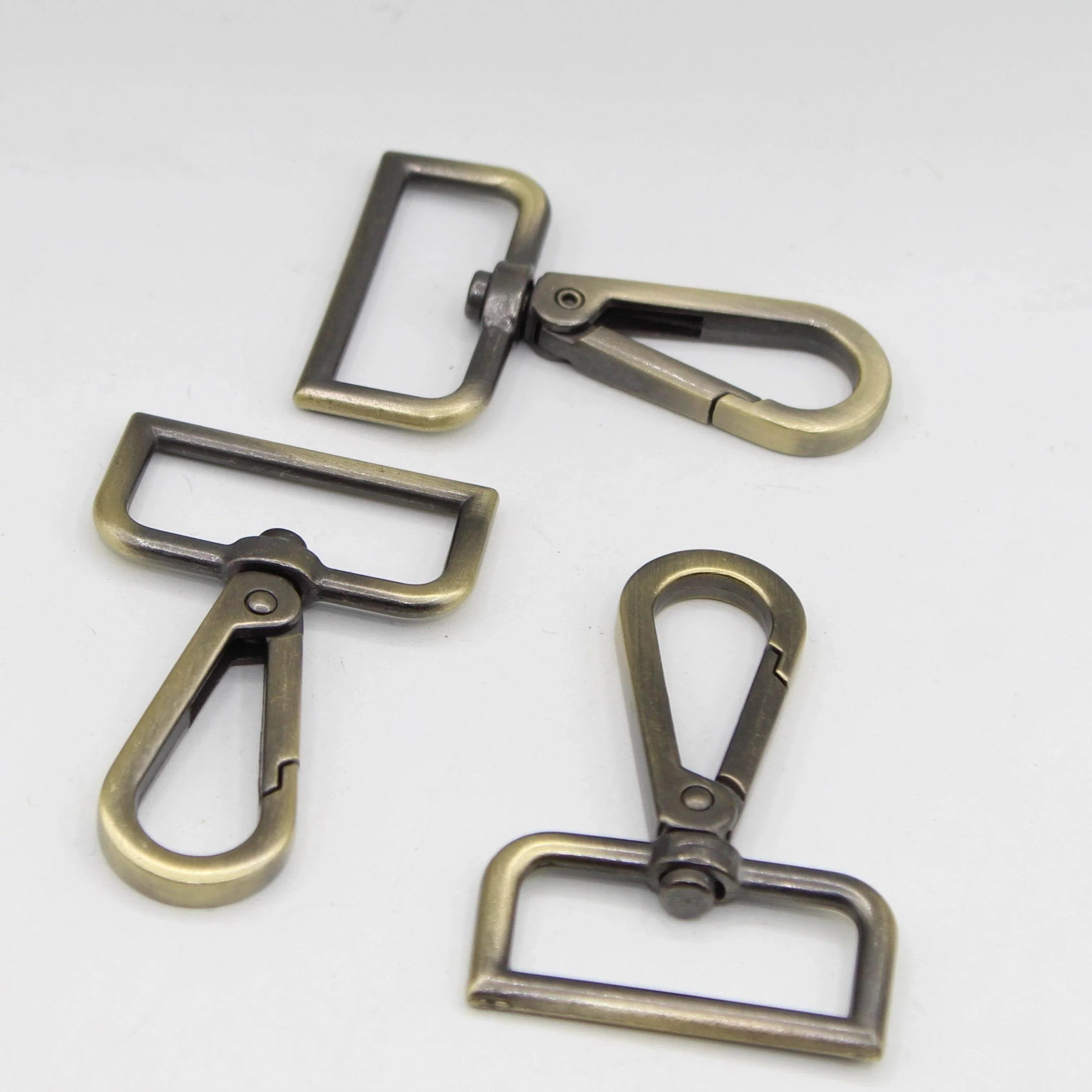 3 Buckles / Lobsters / D-Rings 30 / 40 or 50mm - Gold Silver Oldbrass Mat Black or Gunmetal - ACCESSOIRES LEDUC BV
