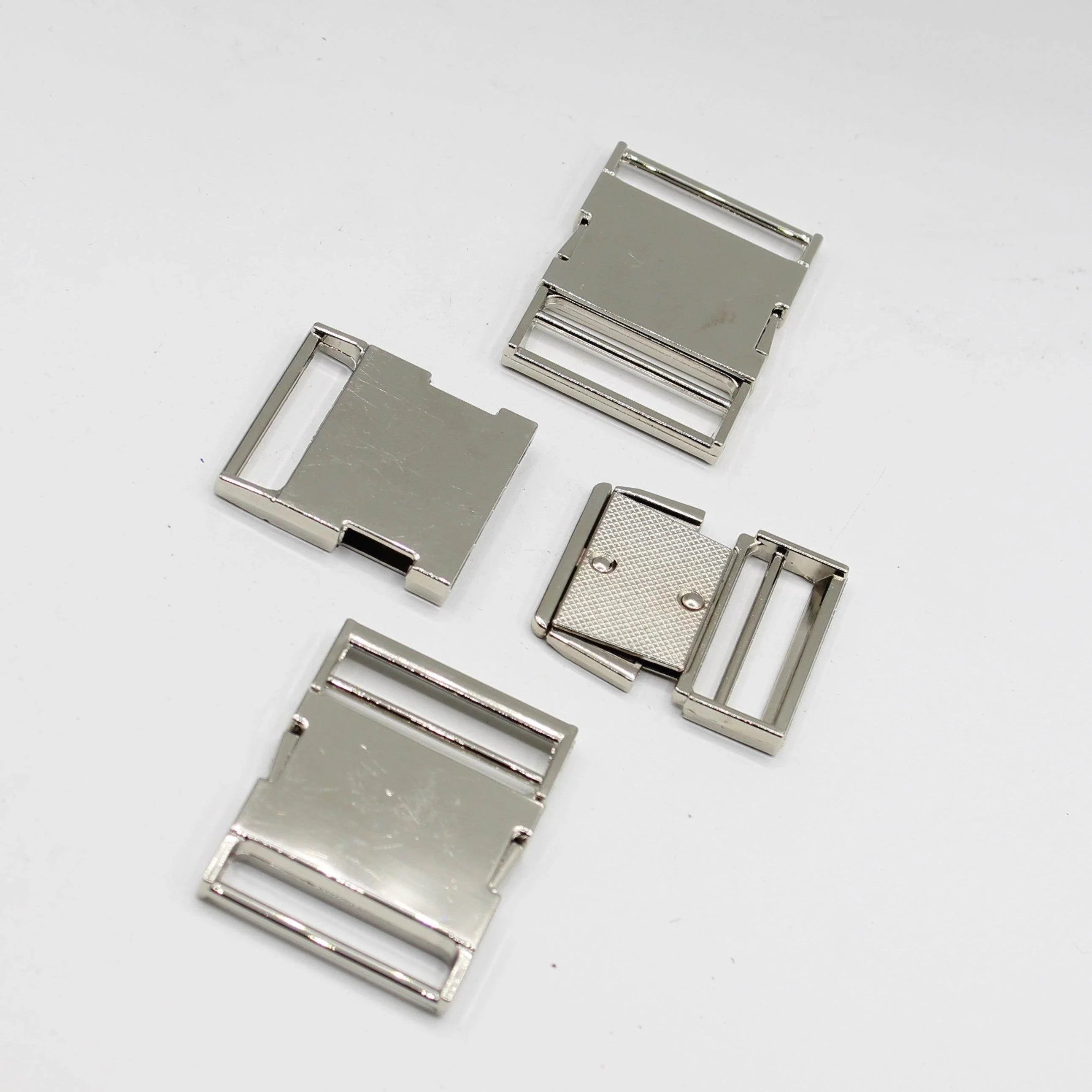 3 Metal Clips Buckle In Gold / Silver - 40 / 30mm #ACC4002 - ACCESSOIRES LEDUC BV