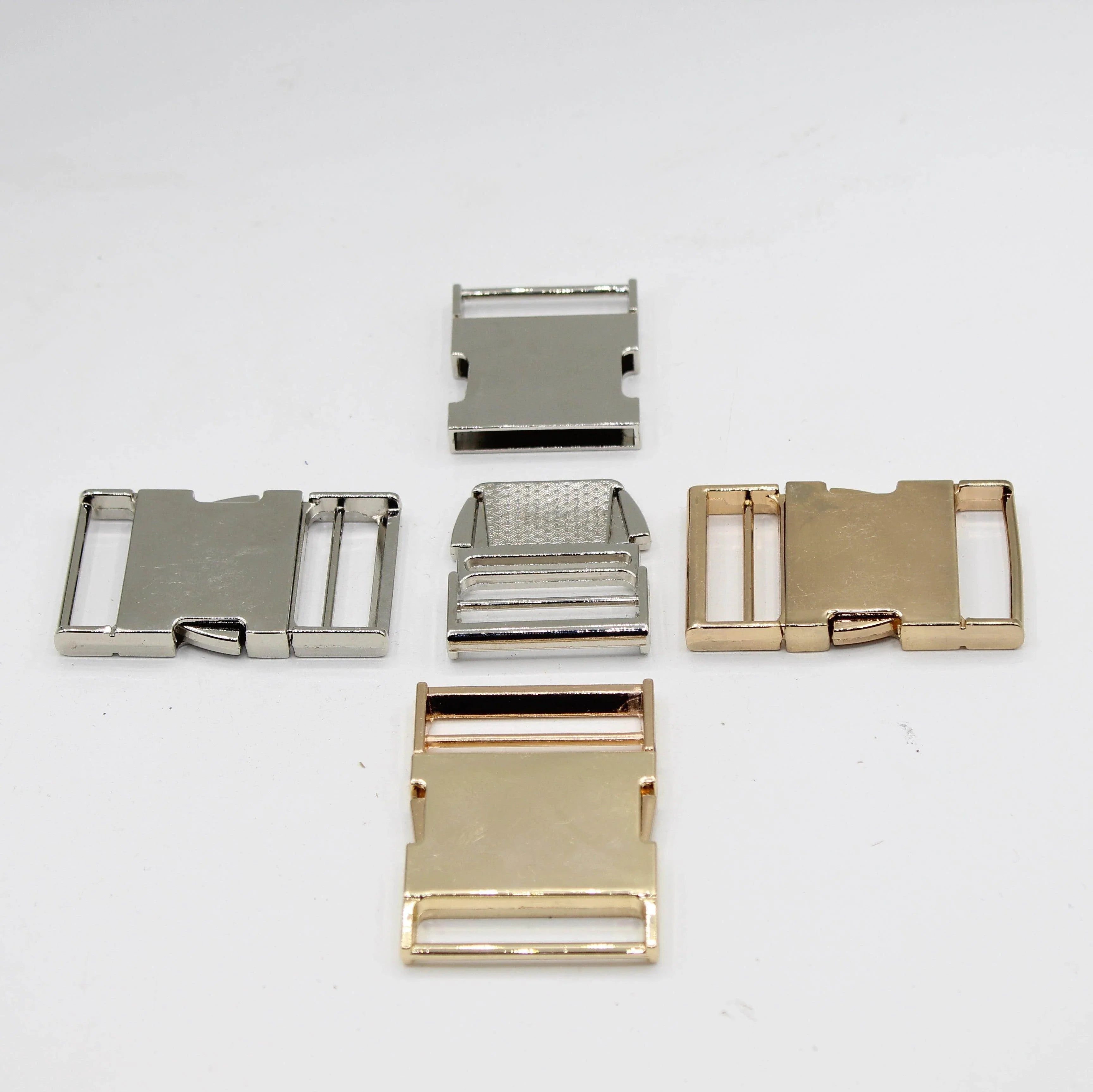 3 Metal Clips Buckle In Gold / Silver - 40 / 30mm #ACC4002 - ACCESSOIRES LEDUC BV