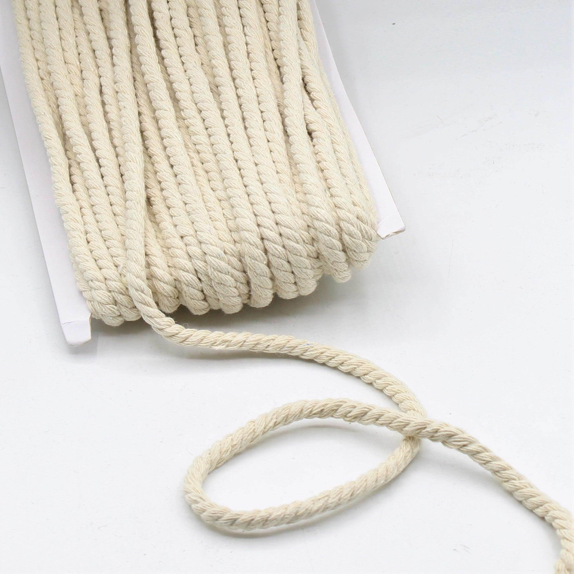 20 Meters Thick Cotton Cord 5 or 8mm #COR3012 - ACCESSOIRES LEDUC BV