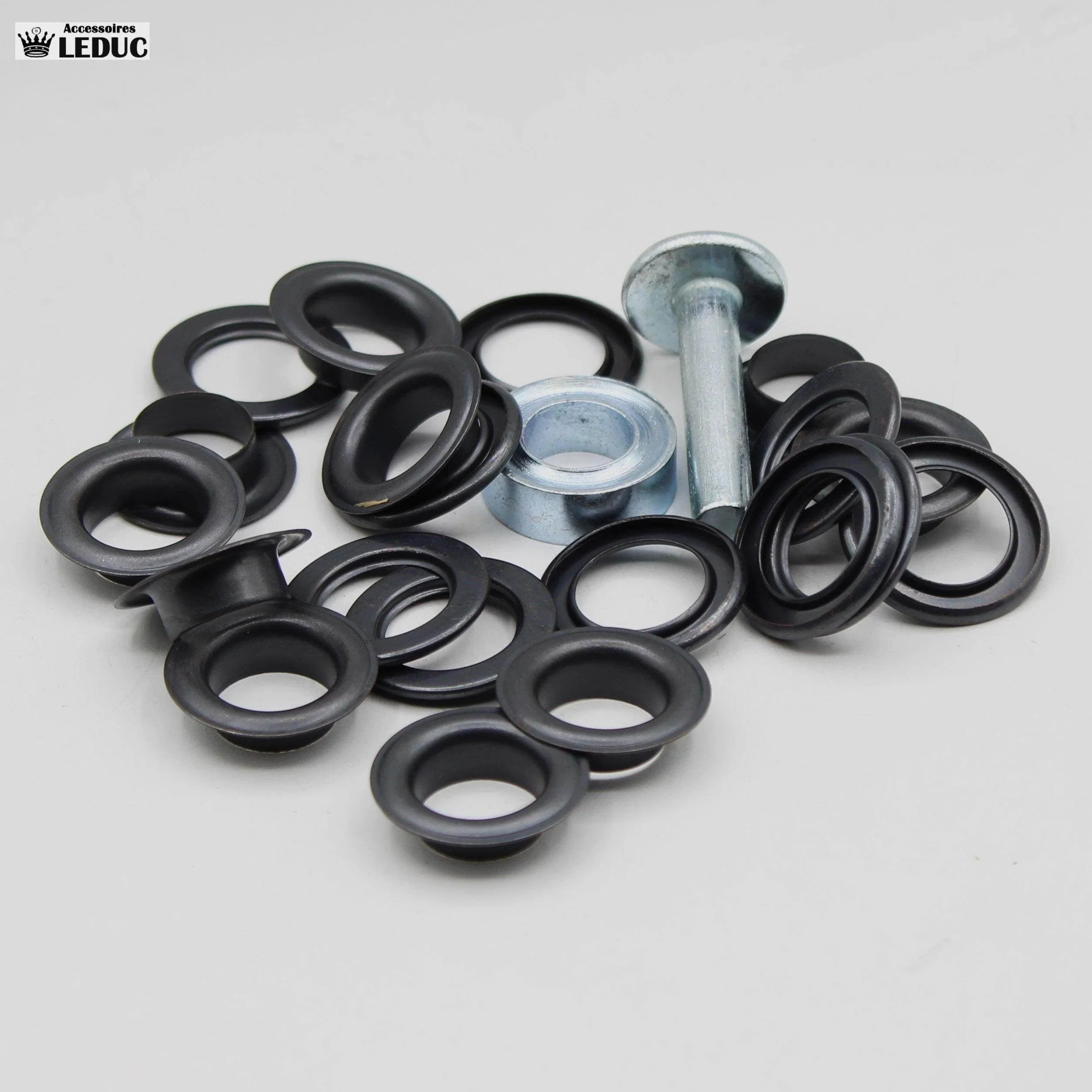 Eyelets Gold , Silver, Bronze, Gunmetal and Rust with Tool - ACCESSOIRES LEDUC BV
