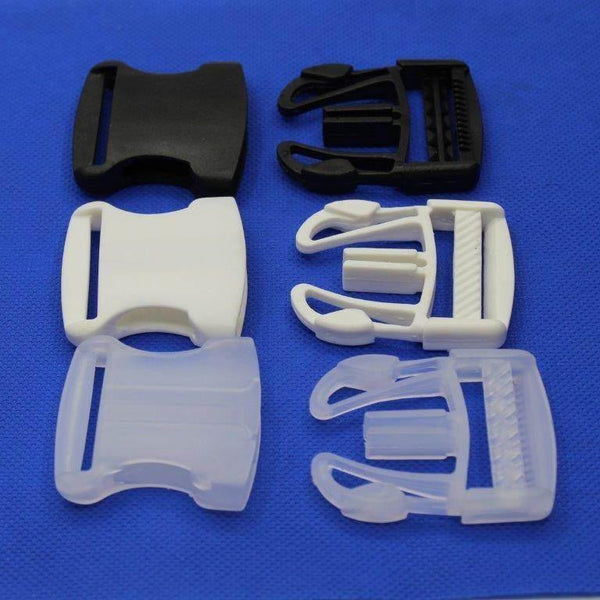 5 Clip Buckles 30 or 40mm Black White or Transparent #BNY4100 - ACCESSOIRES LEDUC BV