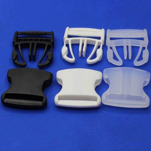 5 Clip Buckles 30 or 40mm Black White or Transparent #BNY4100 - ACCESSOIRES LEDUC BV