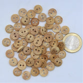 Natural Wooden Buttons 2 holes #KB24000 - ACCESSOIRES LEDUC BV