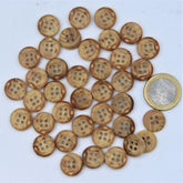 Clear Wood Button 4 holes #KB44000 - ACCESSOIRES LEDUC BV