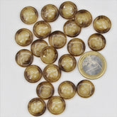 Galalith Marble Button Beige #KG44002 - ACCESSOIRES LEDUC BV