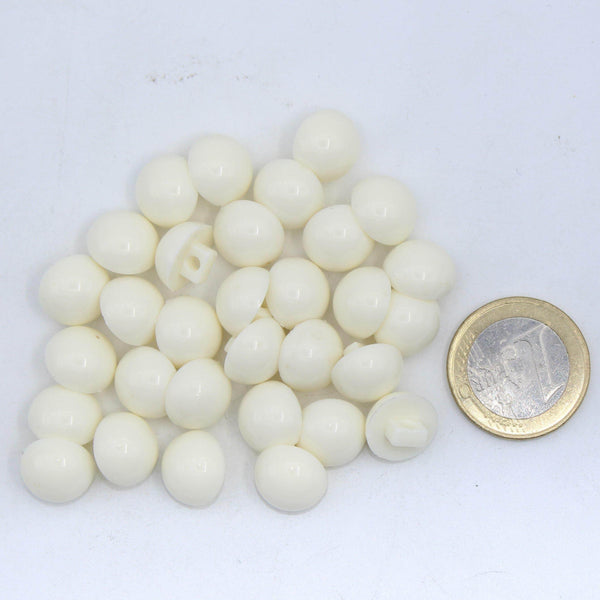 Galalith Milk White Shank Button #KGQ4005 - ACCESSOIRES LEDUC BV