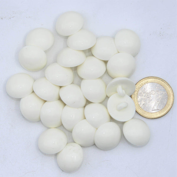 Galalith Milk White Shank Button #KGQ4005 - ACCESSOIRES LEDUC BV