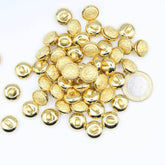 Gold Nylon Metalized Crest Button Military style Vintage Blazer Buttons #KMQ017 - ACCESSOIRES LEDUC BV