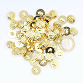 Gold Metal Crest Anchor Navy style Vintage Blazer Buttons #KMQ041 - ACCESSOIRES LEDUC BV
