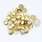 Gold Metal Shell Vintage Blazer Shank Buttons #KMQ042 - ACCESSOIRES LEDUC BV