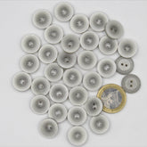 Polyester Light Grey Button 2 Holes #KP24003 - ACCESSOIRES LEDUC BV