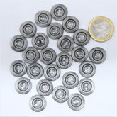 Shiny Polyester Grey Stardust 2 holes Button #KP24008 - ACCESSOIRES LEDUC BV