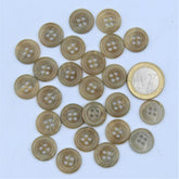 Polyester Light Brown Button 4 holes #KP44004 - ACCESSOIRES LEDUC BV