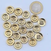 Pawn Gold Zamak Button 4 holes #KZ44001 - ACCESSOIRES LEDUC BV