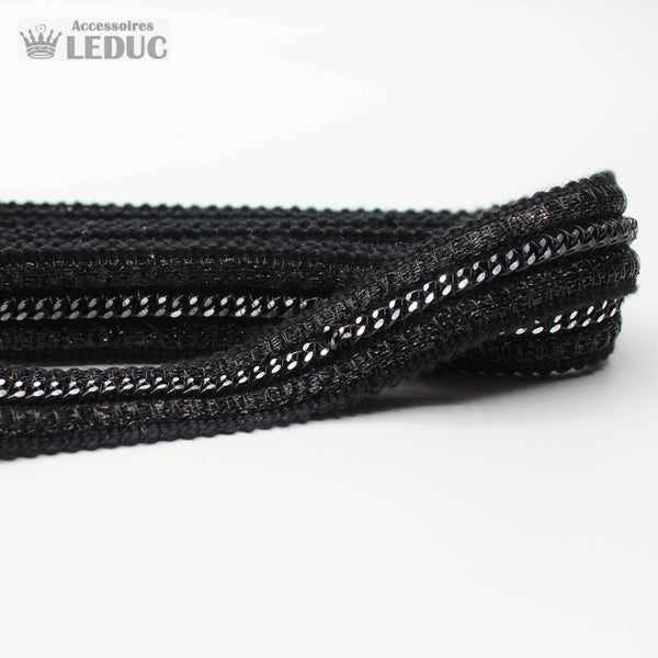 1 meter PAS681 - 18MM Black Trim with Chains - ACCESSOIRES LEDUC BV