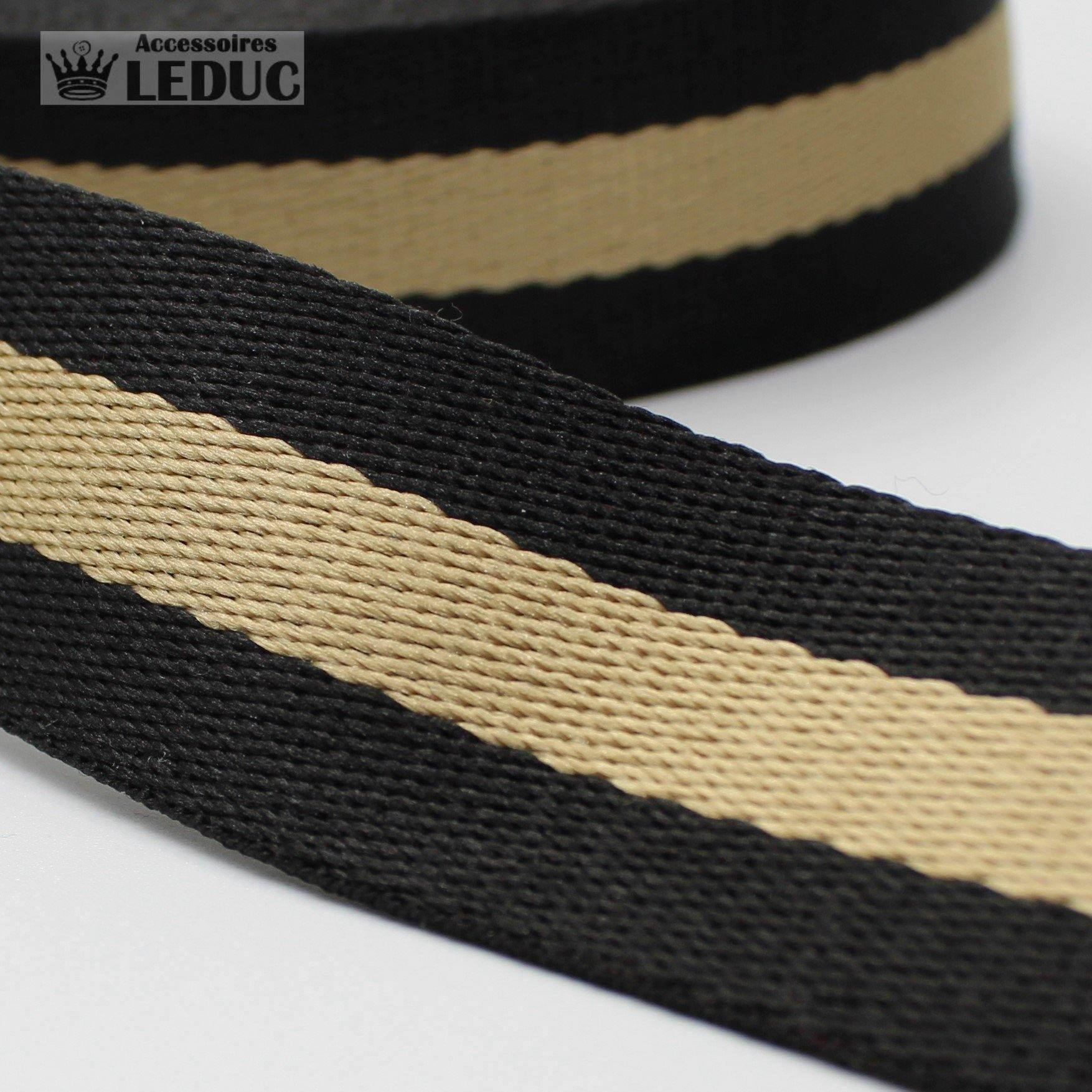 5 meters 40mm Striped Webbing #RUB1907 - ACCESSOIRES LEDUC BV