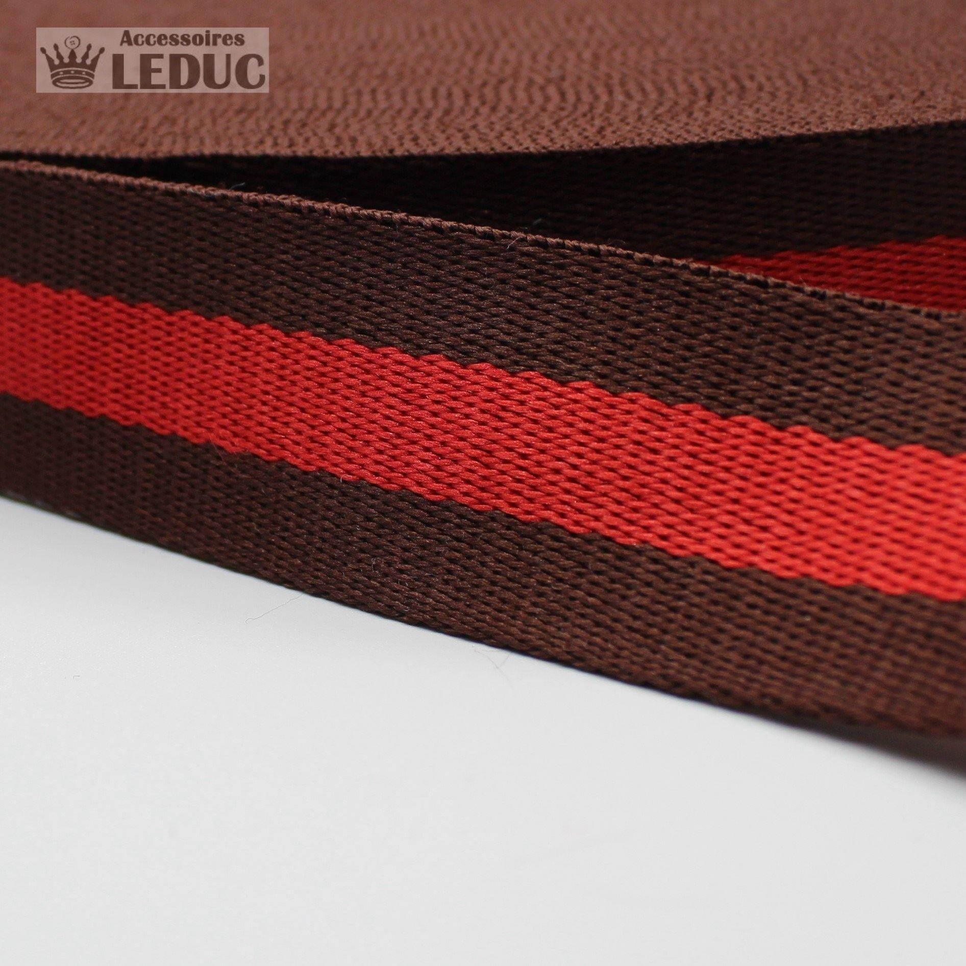 5 meters 40mm Striped Webbing #RUB1907 - ACCESSOIRES LEDUC BV