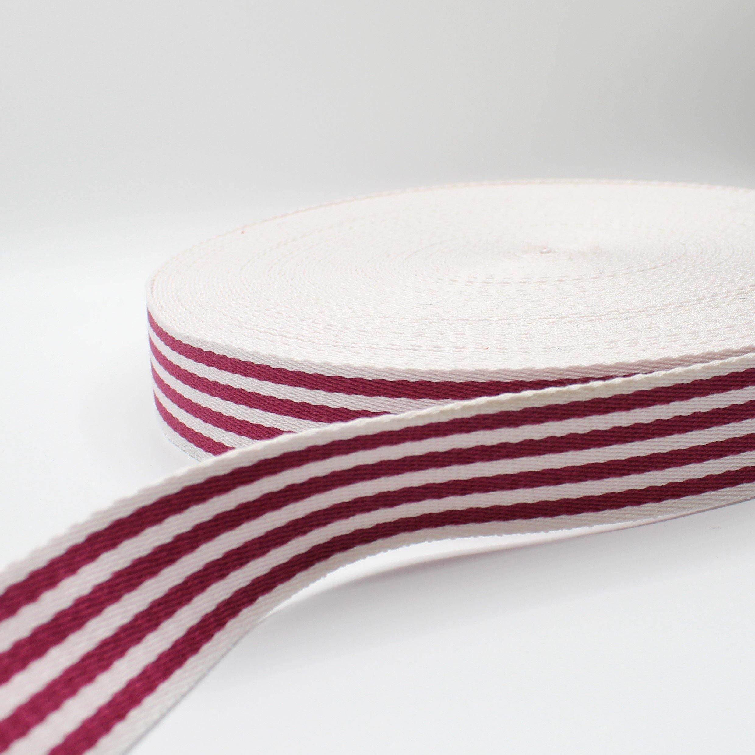 5 meters Multi - Striped Webbing 40mm #RUB1912 - ACCESSOIRES LEDUC BV