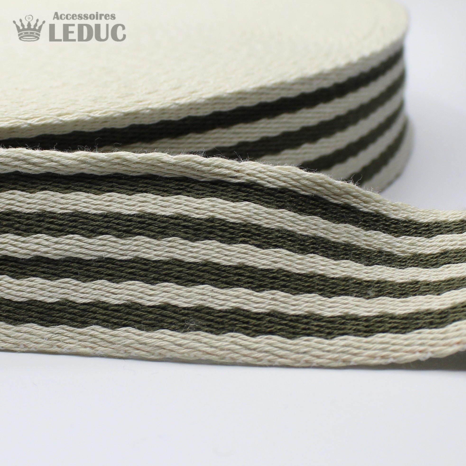 5 meters Multi - Striped Webbing 40mm #RUB1912 - ACCESSOIRES LEDUC BV