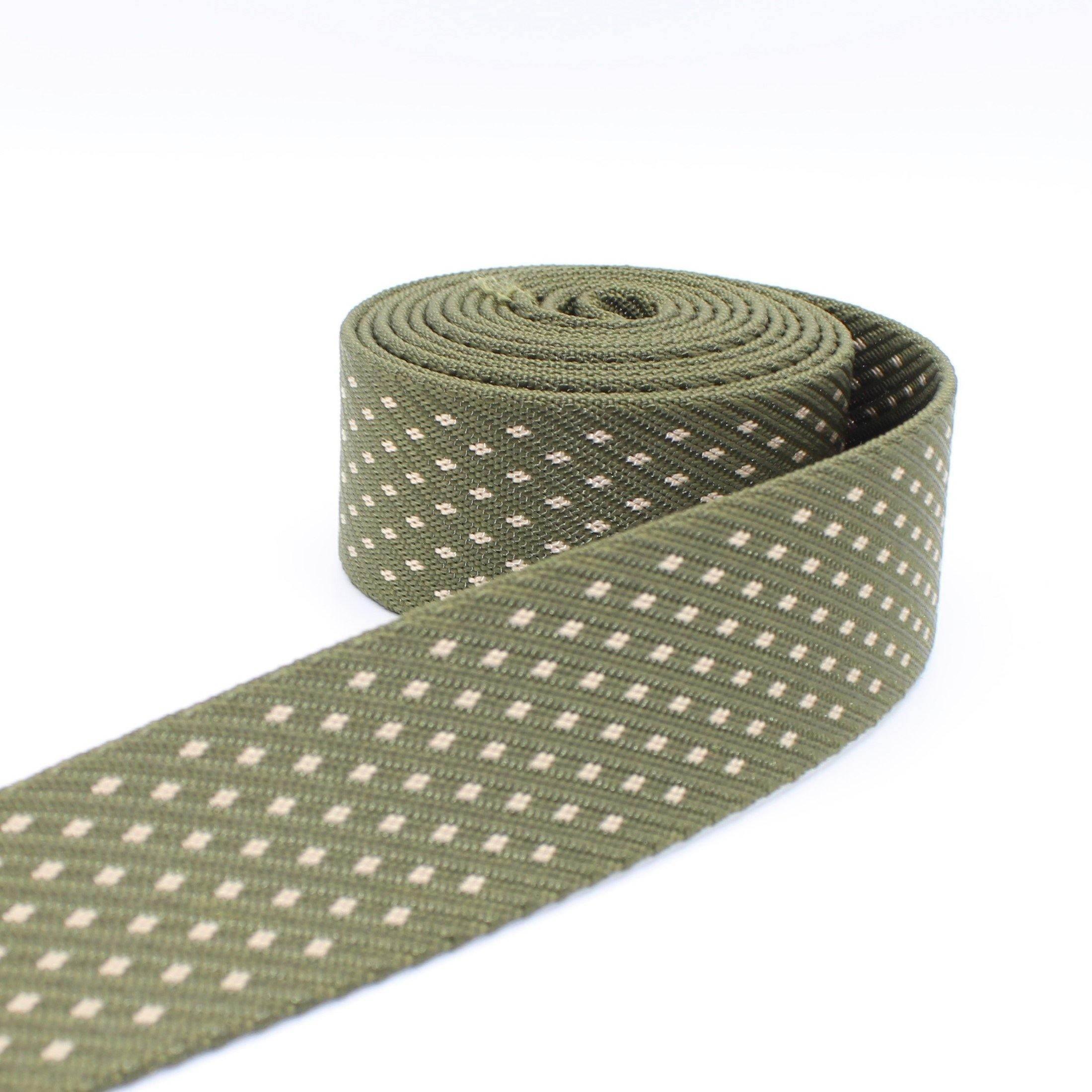 5 meters Shiny Webbing w Lurex Dots 38mm #RUB1929 - ACCESSOIRES LEDUC BV