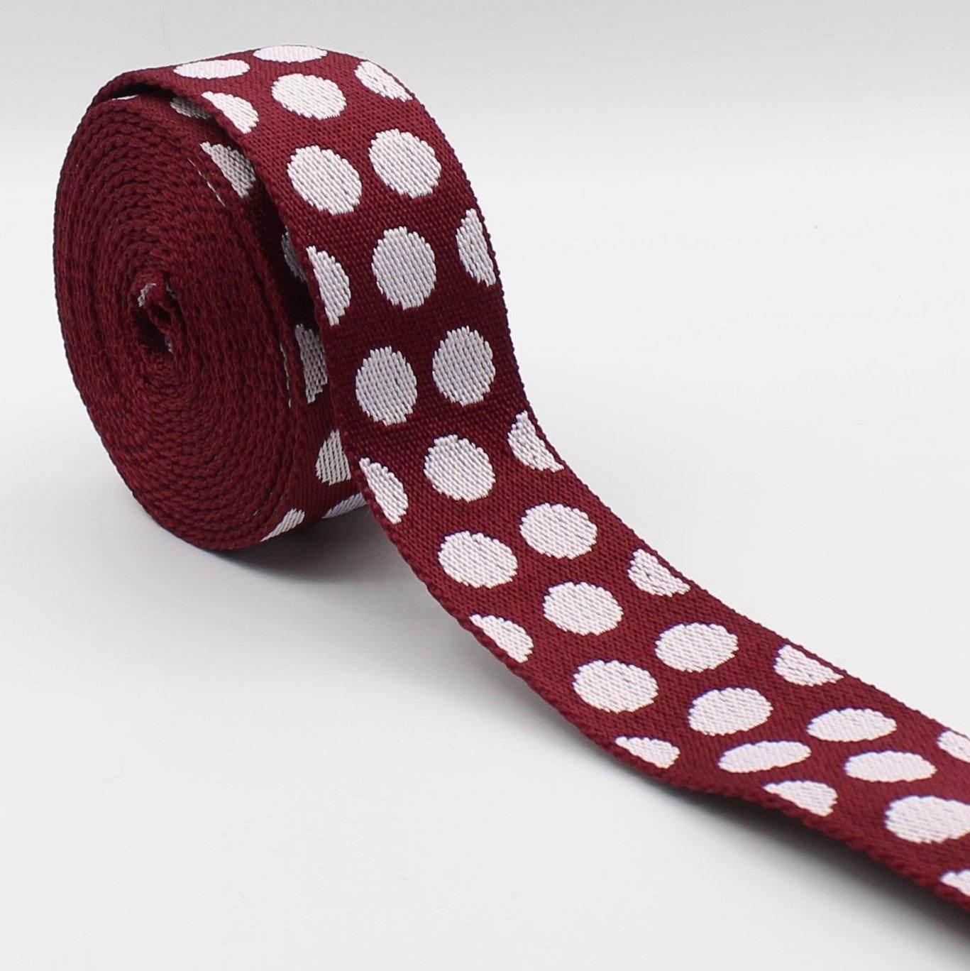 5 meters Polka Dots Webbing 36mm #RUB1933 - ACCESSOIRES LEDUC BV