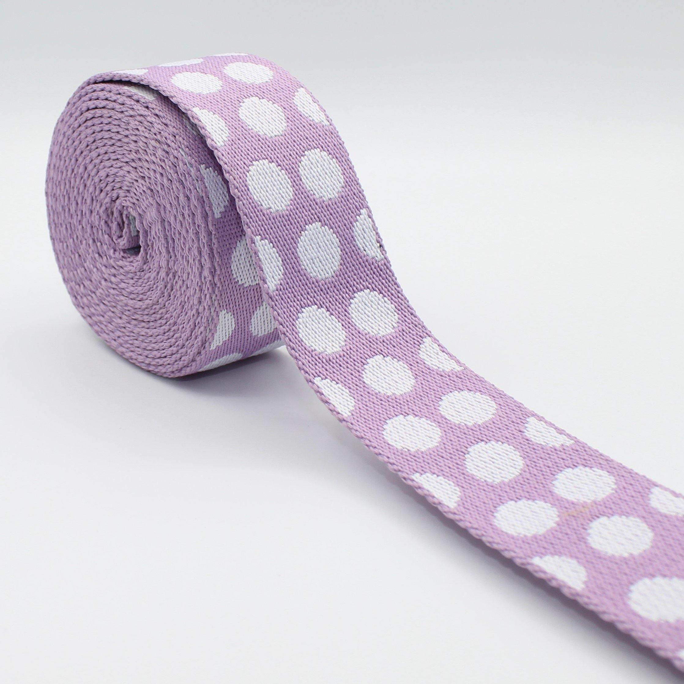 5 meters Polka Dots Webbing 36mm #RUB1933 - ACCESSOIRES LEDUC BV