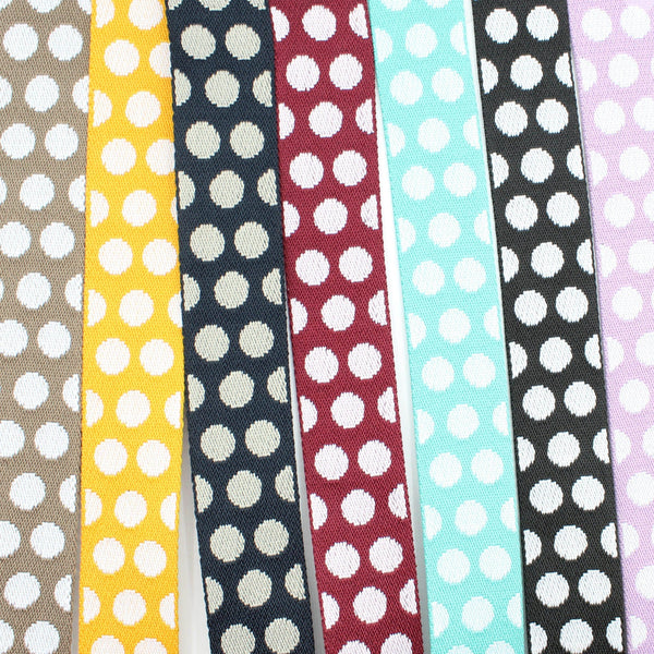 5 meters Polka Dots Webbing 36mm #RUB1933 - ACCESSOIRES LEDUC BV