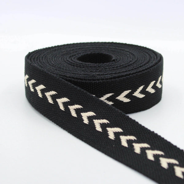 5 meters Cotton Webbing with Arrows 38mm #RUB1938 - ACCESSOIRES LEDUC BV