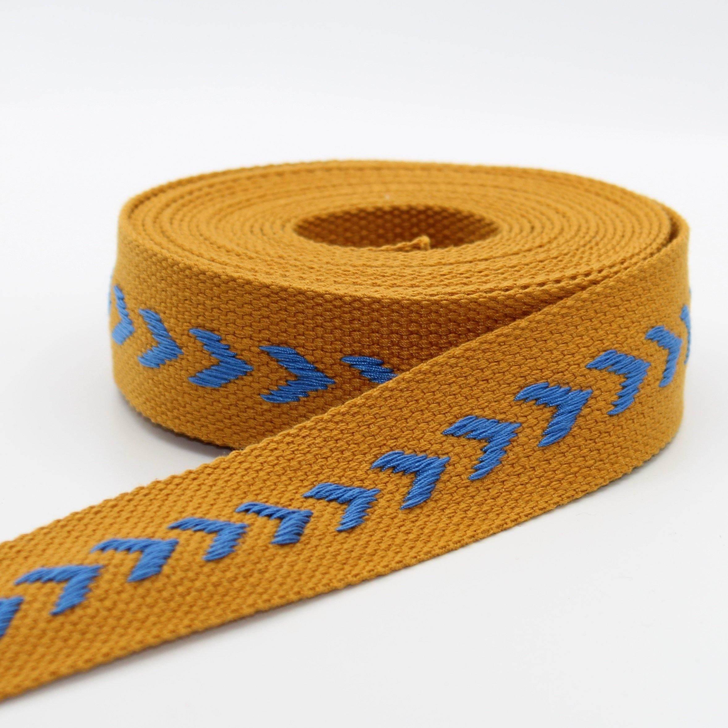 5 meters Cotton Webbing with Arrows 38mm #RUB1938 - ACCESSOIRES LEDUC BV