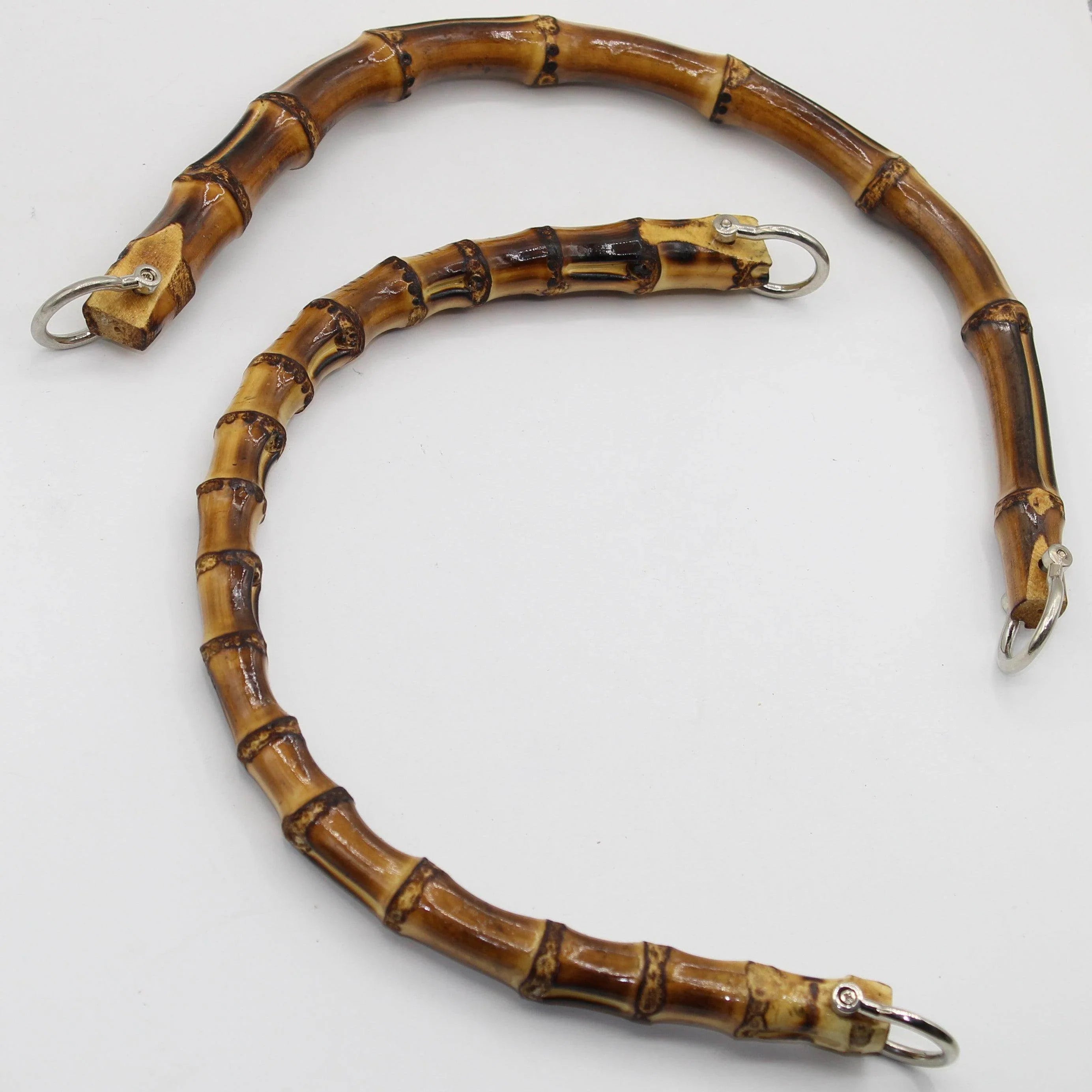 1 Pair of Real Bamboo Handles for Bags - ACCESSOIRES LEDUC BV