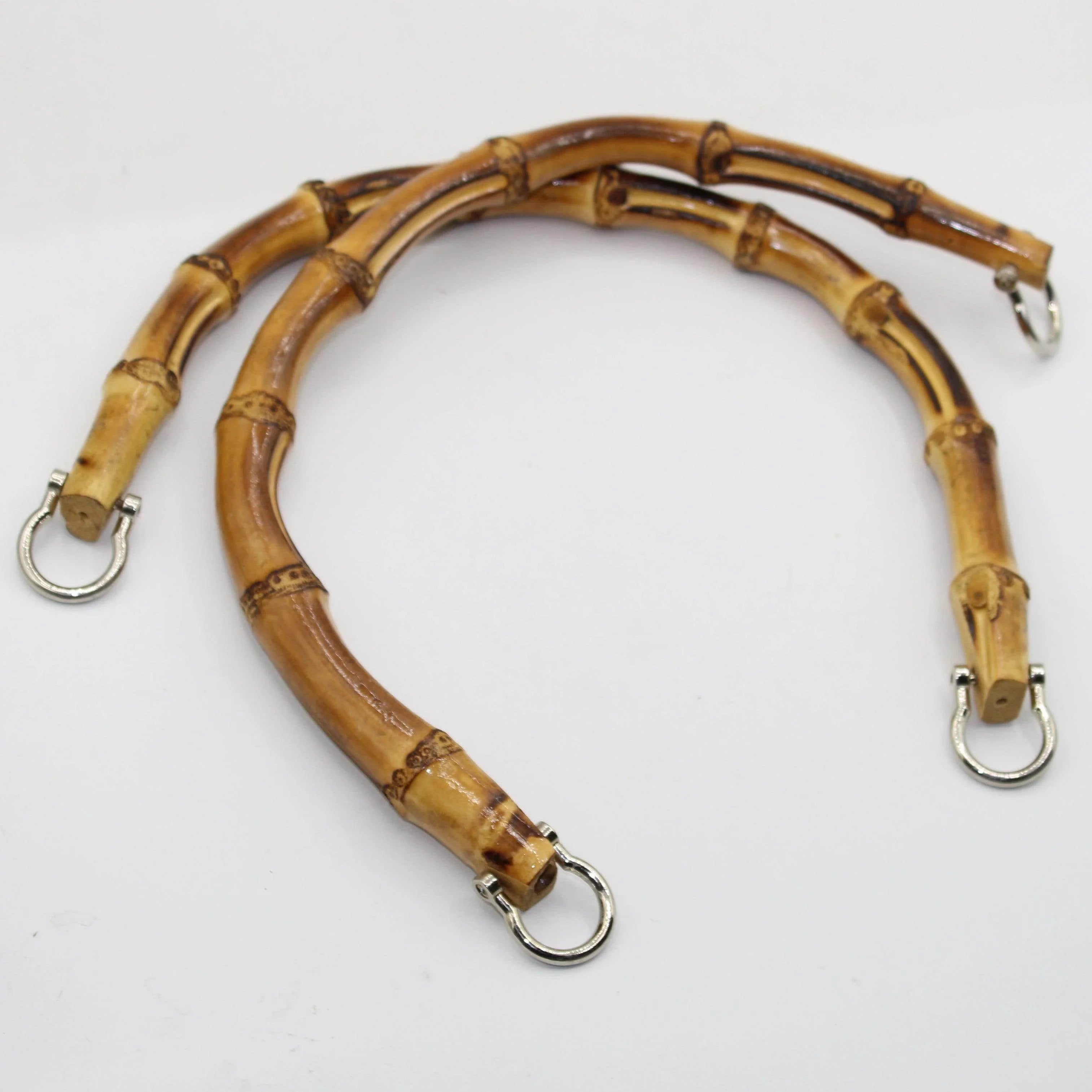 1 Pair of Real Bamboo Handles for Bags - ACCESSOIRES LEDUC BV