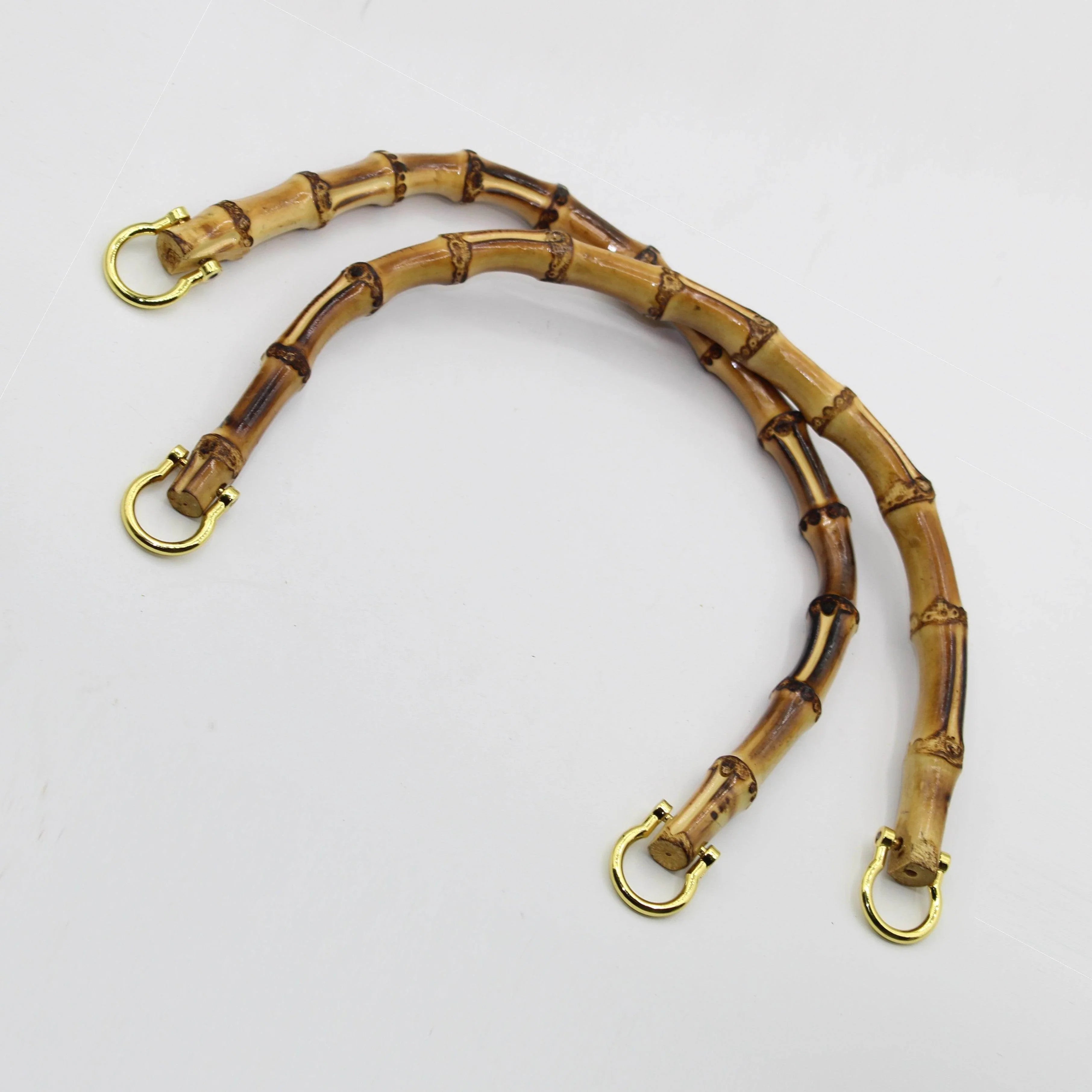1 Pair of Real Bamboo Handles for Bags - ACCESSOIRES LEDUC BV