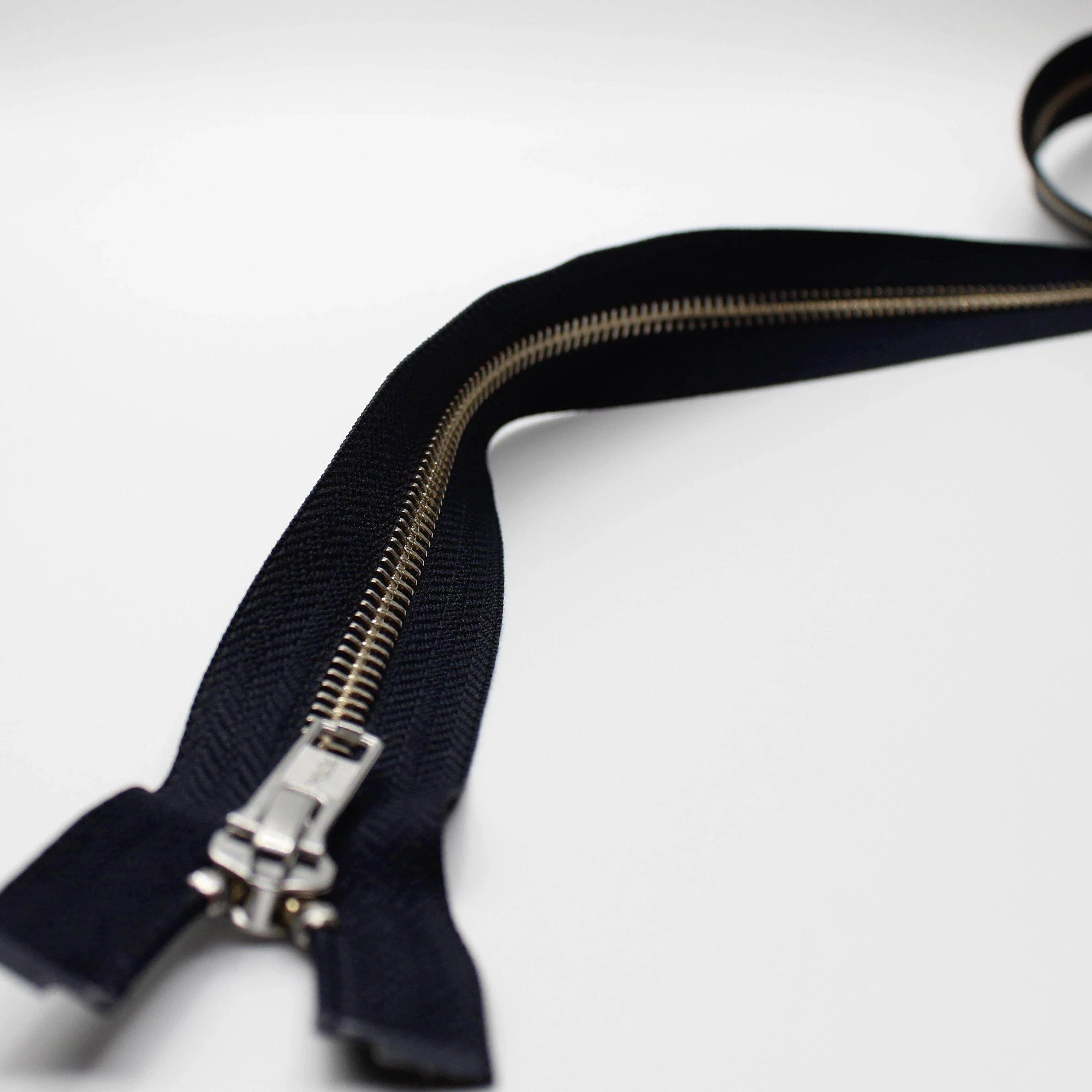 YKK - 80cm Metal Nickel colour Zipper for Jackets - One Way Open end - ACCESSOIRES LEDUC BV