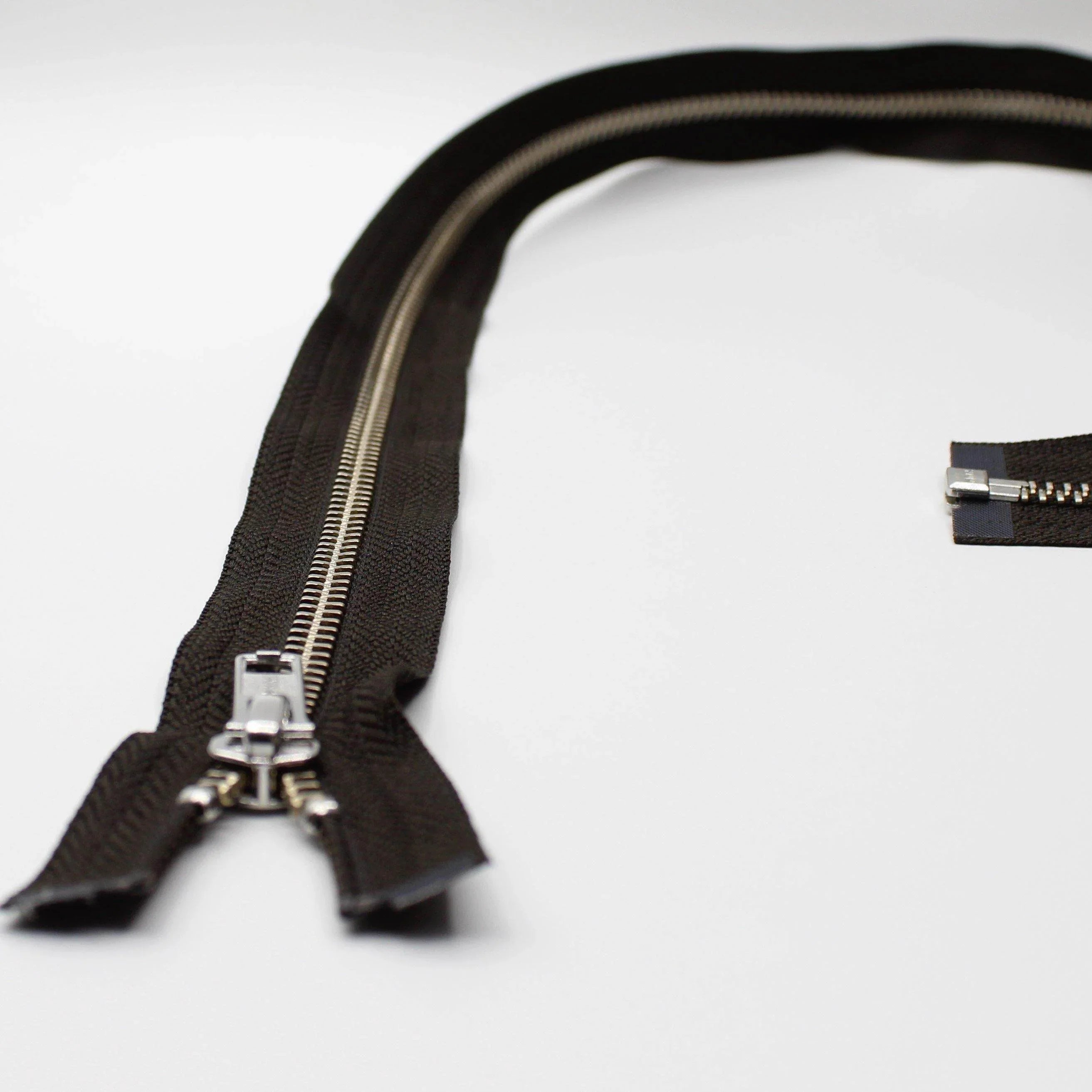 YKK - 80cm Metal Nickel colour Zipper for Jackets - One Way Open end - ACCESSOIRES LEDUC BV