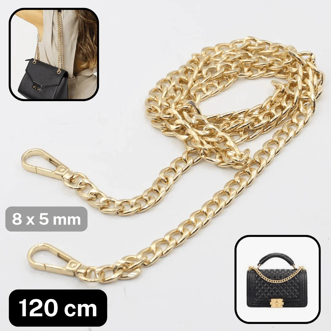120cm long Chain with Lobsters (rings 12mm long, 8mm high) #CHAIN534 - ACCESSOIRES LEDUC BV
