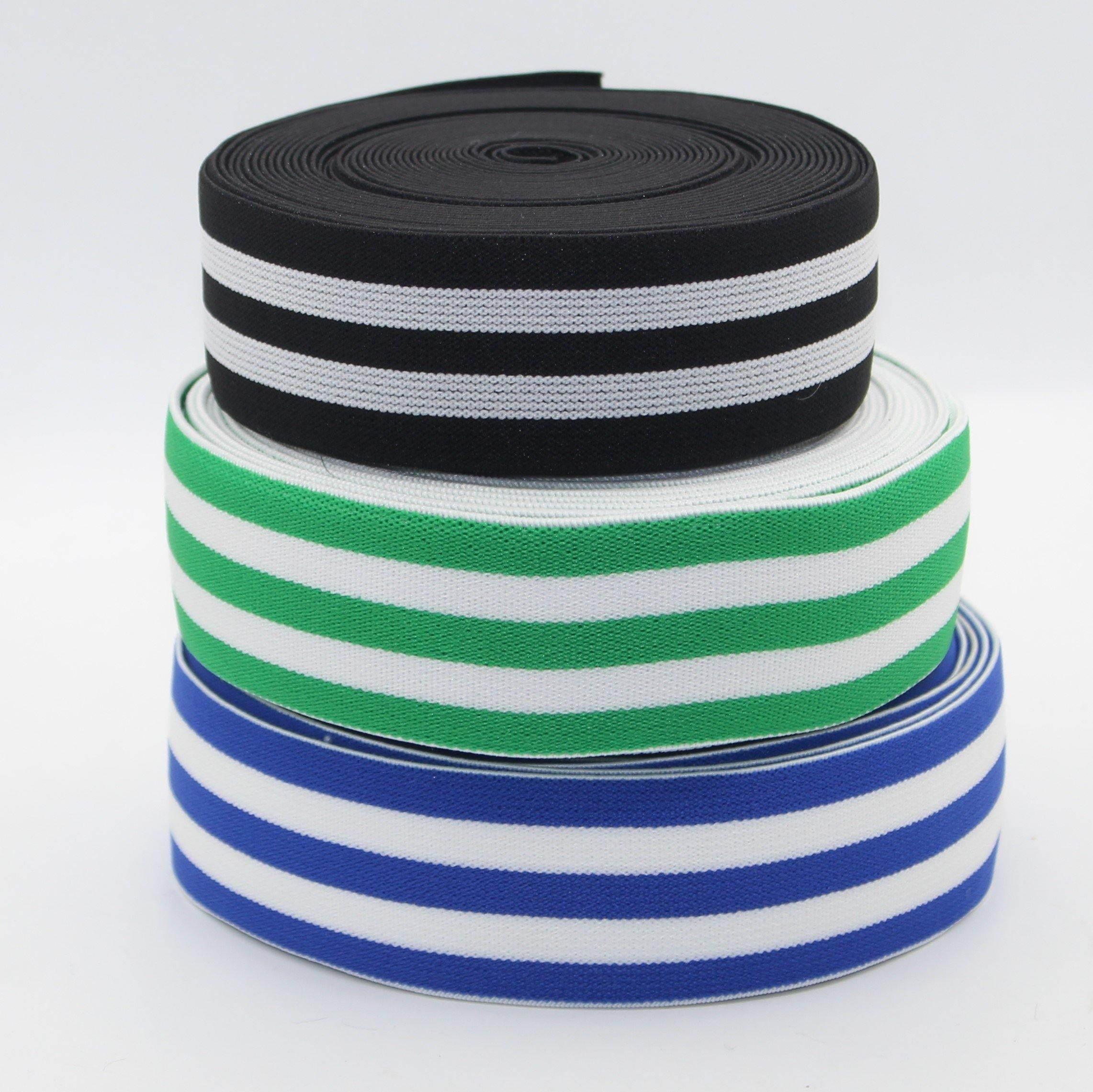 5 meters Striped Elastic 40mm #ELA1306 - ACCESSOIRES LEDUC BV
