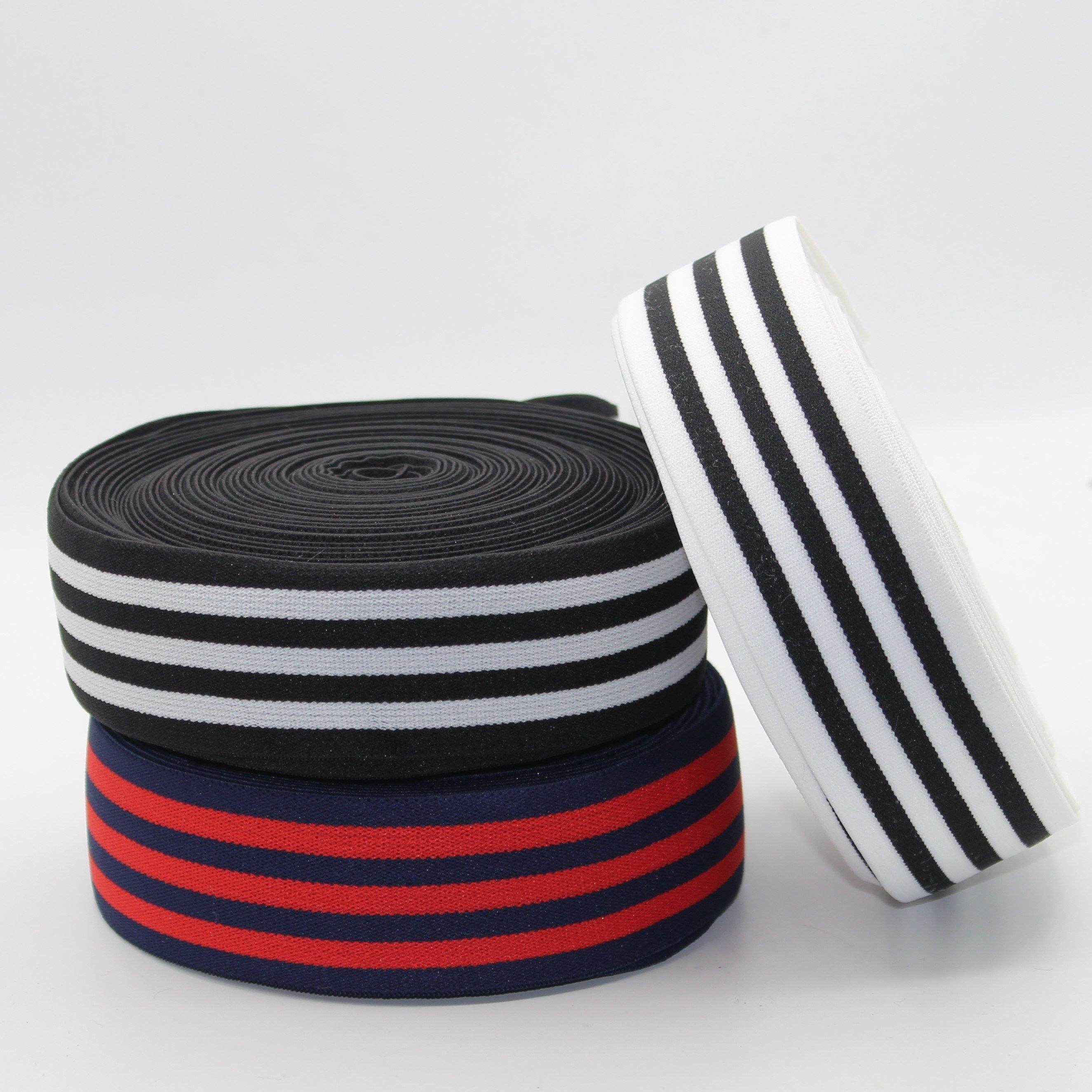5 meters Striped Elastic 40mm #ELA1307 - ACCESSOIRES LEDUC BV