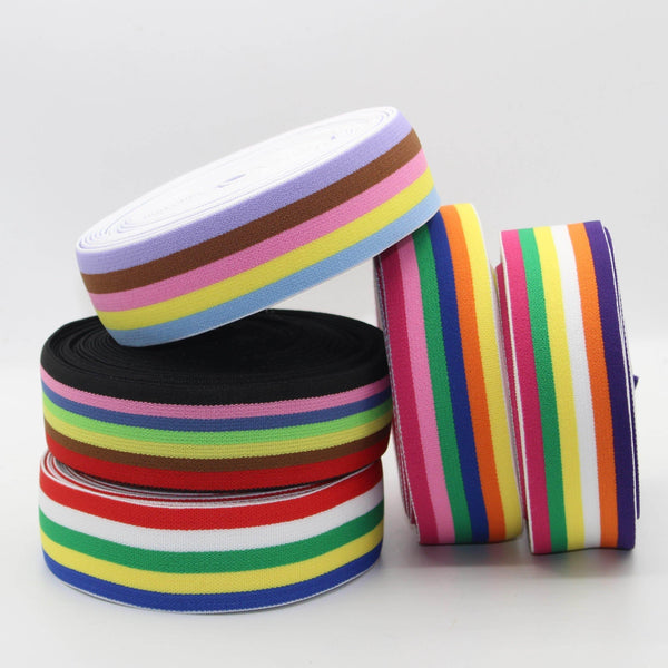 5 meters 40mm Rainbow Elastic #ELA1309 - ACCESSOIRES LEDUC BV