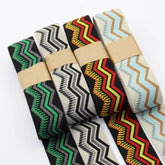 5 METERS - 40mm Ethnic zig zag Elastic #ELA2523 - ACCESSOIRES LEDUC BV