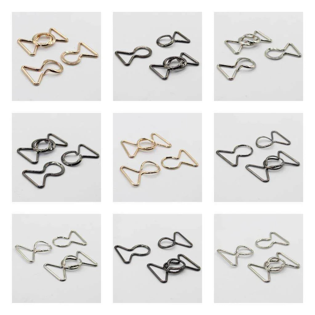 1 set Clipsable Crossed Buckles Gold, Gunmetal or Silver #BME3x03 - ACCESSOIRES LEDUC BV
