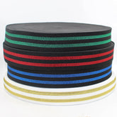 5 meters 40mm Elastic with 2 Lurex Stripes #ELA3521 - ACCESSOIRES LEDUC BV