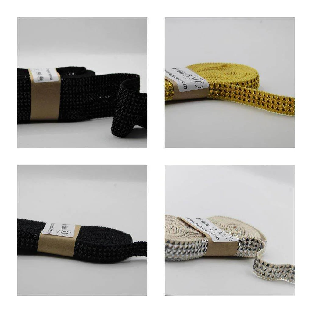 3 meters Fancy Lurex Elastic 15mm #ELA3001 or 60mm #ELA3002 - ACCESSOIRES LEDUC BV